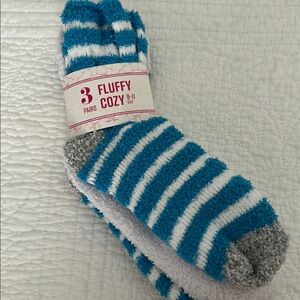 Striped Socks - Blue and Gray